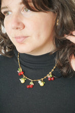 Load image into Gallery viewer, 🍋🍒 Collier Cerise et citrons - Les Fruités upcyclés
