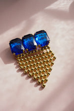 Load image into Gallery viewer, Blue Jewel Brooch
