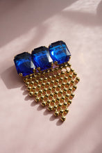 Load image into Gallery viewer, Blue Jewel Brooch
