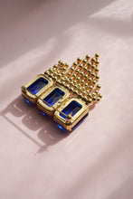 Load image into Gallery viewer, Blue Jewel Brooch
