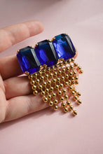 Load image into Gallery viewer, Blue Jewel Brooch
