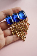 Load image into Gallery viewer, Blue Jewel Brooch
