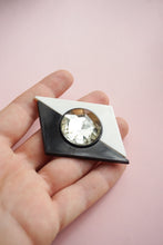 Load image into Gallery viewer, Two-tone plexi brooch
