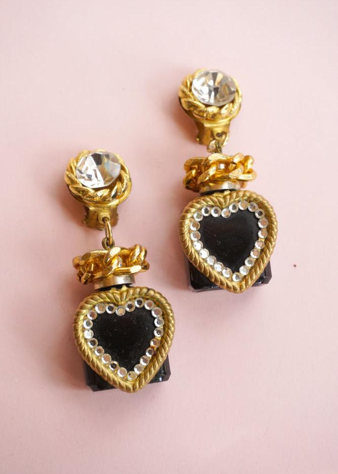 Perfume bottle earrings