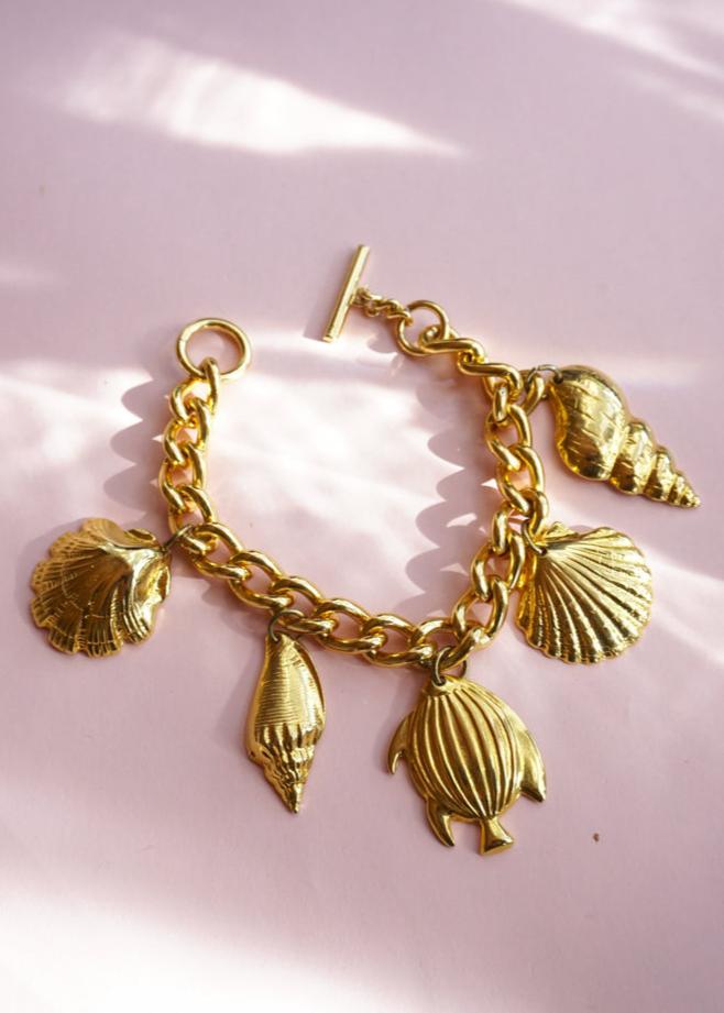 Bracelet breloques coquillages