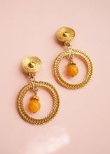 Load image into Gallery viewer, Creole and pearl clip-on earrings
