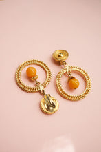 Load image into Gallery viewer, Creole and pearl clip-on earrings
