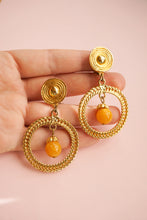 Load image into Gallery viewer, Creole and pearl clip-on earrings
