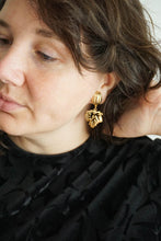 Load image into Gallery viewer, Golden leaf clip-on earrings
