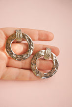 Load image into Gallery viewer, Silver clip-on earrings
