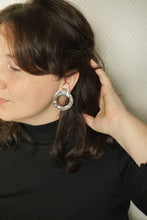 Load image into Gallery viewer, Silver clip-on earrings
