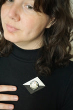 Load image into Gallery viewer, Two-tone plexi brooch
