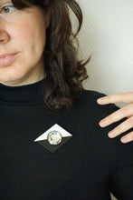 Load image into Gallery viewer, Two-tone plexi brooch
