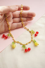 Load image into Gallery viewer, 🍋🍒 Collier Cerise et citrons - Les Fruités upcyclés
