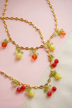 Load image into Gallery viewer, 🍋🍒 Collier Cerise et citrons - Les Fruités upcyclés
