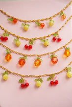 Load image into Gallery viewer, 🍋🍒 Collier Cerise et citrons - Les Fruités upcyclés
