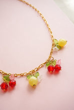 Load image into Gallery viewer, 🍋🍒 Collier Cerise et citrons - Les Fruités upcyclés
