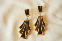Load image into Gallery viewer, Art Deco leather dangles
