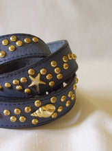 Load image into Gallery viewer, Navy belt and golden shells ≤99cm
