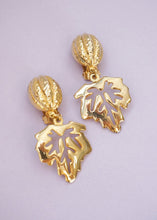 Load image into Gallery viewer, Golden leaf clip-on earrings
