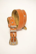 Load image into Gallery viewer, Black leather dog buckle belt ≤82cm
