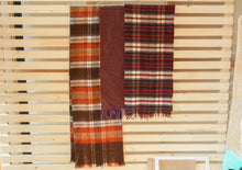 Load image into Gallery viewer, Green and red checkered scarf
