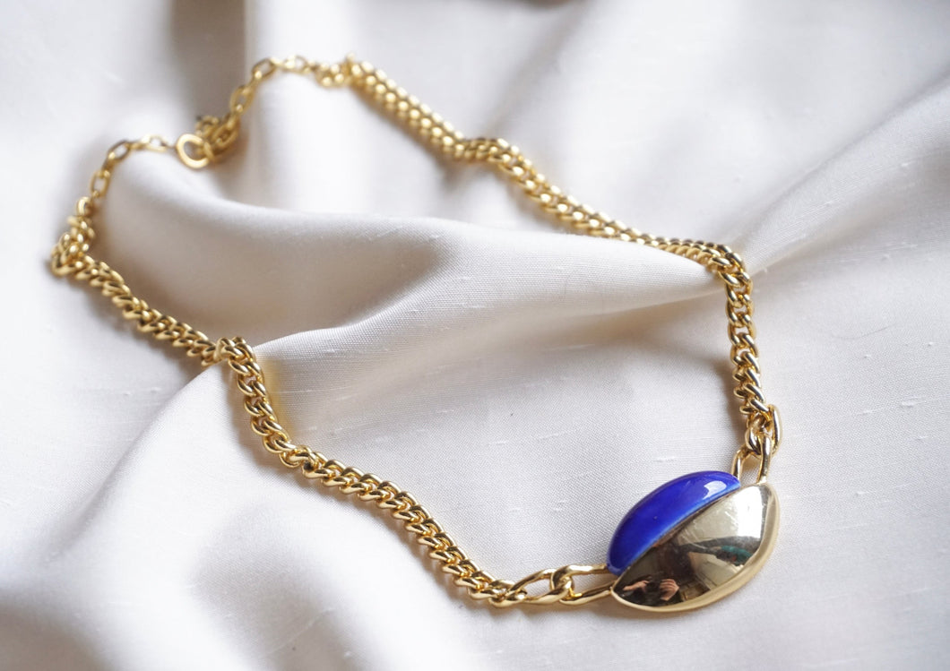 Orena - Gold and blue necklace