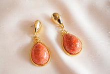 Load image into Gallery viewer, Pink Stone Dangling earrings
