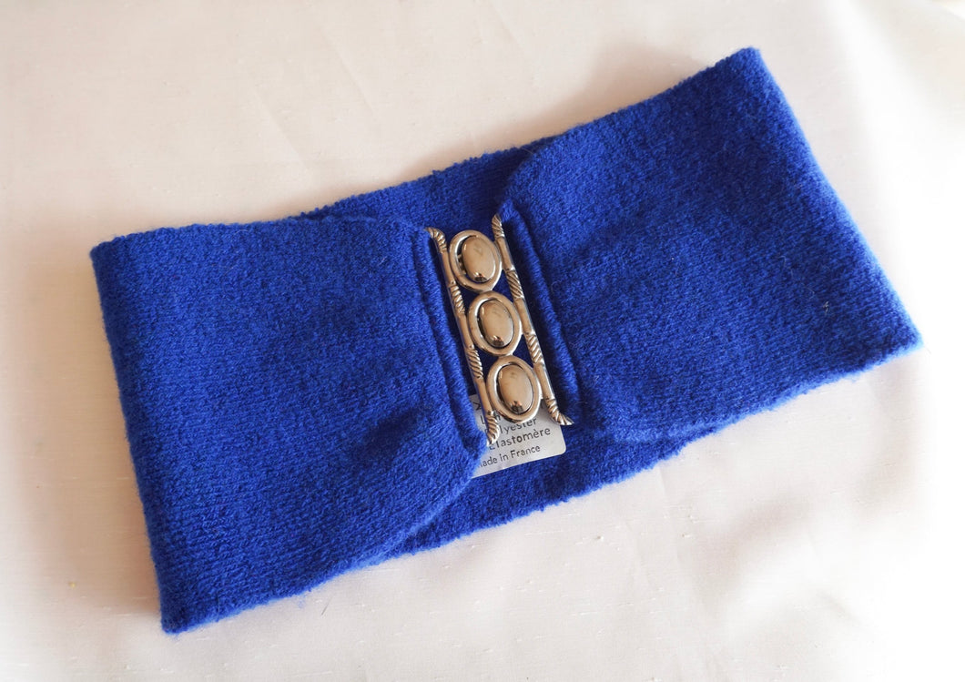 Blue wool elastic belt 55-85 cm