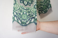 Load image into Gallery viewer, Green and gray bandeau scarf
