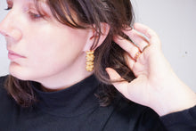 Load image into Gallery viewer, Small golden braided earrings
