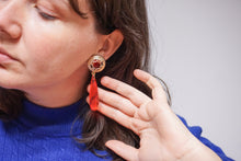 Load image into Gallery viewer, Red drop earrings

