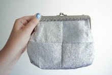 Load image into Gallery viewer, Silver clutch bag
