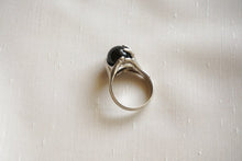 Load image into Gallery viewer, Charles Mourdan-Hands and Silver and Onyx ring (large format)
